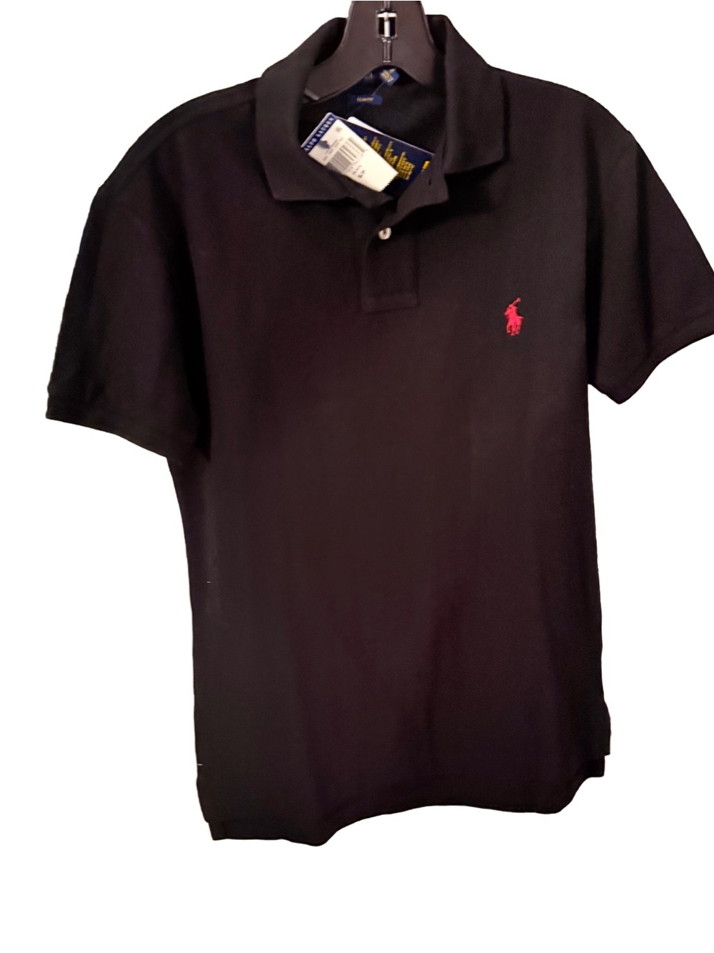 Polo Ralph Lauren Women’s Black Polo Shirt Slim Fit Red Pony Logo Sz S/P NWT